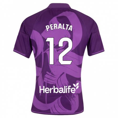Kandiny Kinder Fernando Peralta #12 Violett Auswärtstrikot Trikot 2023/24 T-Shirt