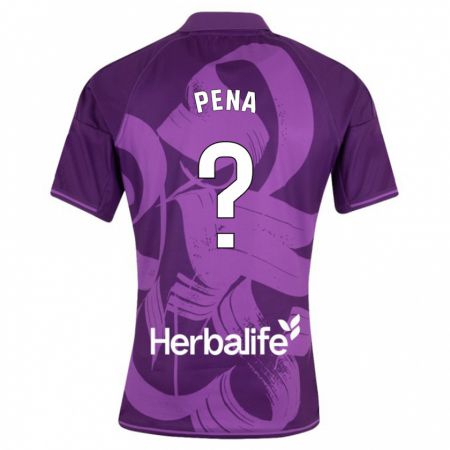 Kandiny Kinder Adrián Peña #0 Violett Auswärtstrikot Trikot 2023/24 T-Shirt