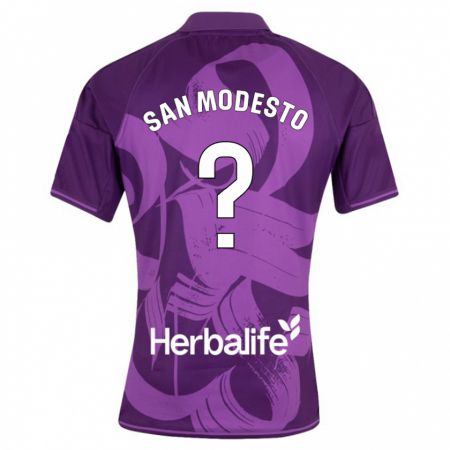 Kandiny Kinder Hugo San Modesto #0 Violett Auswärtstrikot Trikot 2023/24 T-Shirt
