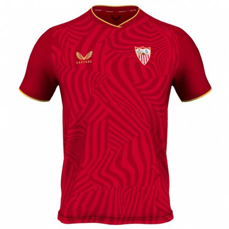 Kandiny Kinder Sergio Ramos #4 Rot Auswärtstrikot Trikot 2023/24 T-Shirt