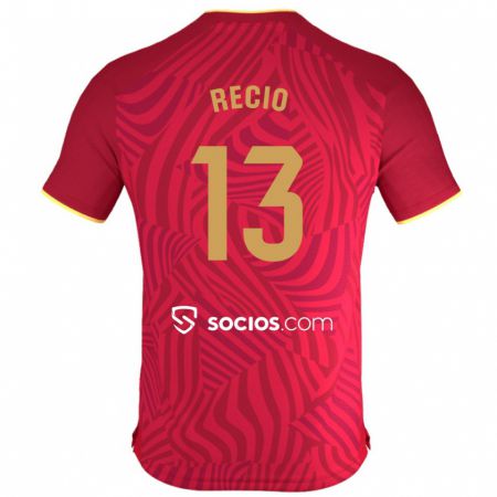Kandiny Kinder Sergio Recio #13 Rot Auswärtstrikot Trikot 2023/24 T-Shirt