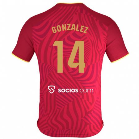 Kandiny Kinder Alberto González #14 Rot Auswärtstrikot Trikot 2023/24 T-Shirt