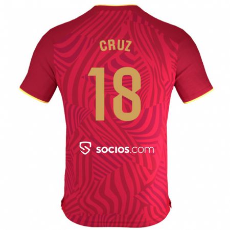 Kandiny Kinder Jesús Cruz #18 Rot Auswärtstrikot Trikot 2023/24 T-Shirt