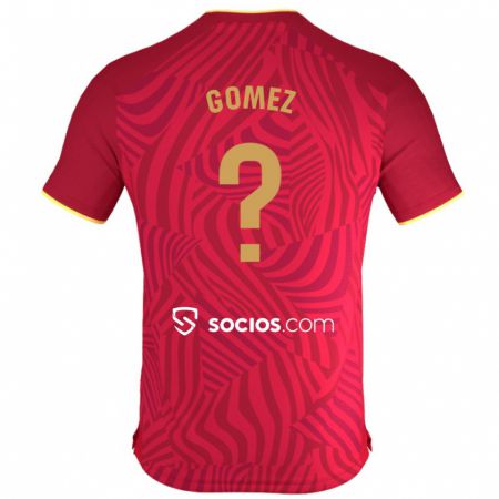 Kandiny Kinder Raúl Gómez #0 Rot Auswärtstrikot Trikot 2023/24 T-Shirt