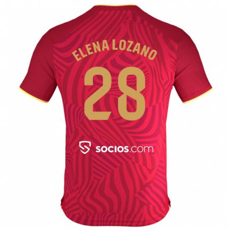 Kandiny Kinder Elena Lozano Gallego #28 Rot Auswärtstrikot Trikot 2023/24 T-Shirt