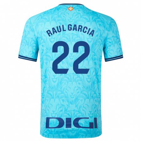 Kandiny Kinder Raúl García #22 Himmelblau Auswärtstrikot Trikot 2023/24 T-Shirt