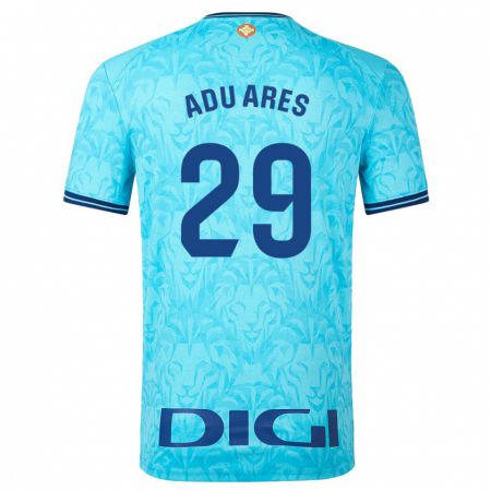 Kandiny Kinder Adu Ares #29 Himmelblau Auswärtstrikot Trikot 2023/24 T-Shirt