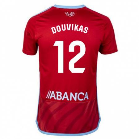 Kandiny Kinder Anastasios Douvikas #12 Rot Auswärtstrikot Trikot 2023/24 T-Shirt