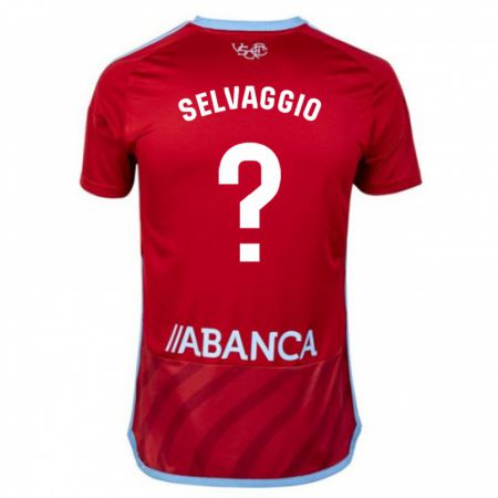 Kandiny Kinder Nico Selvaggio #0 Rot Auswärtstrikot Trikot 2023/24 T-Shirt