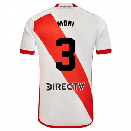 Kandiny Herren Ramiro Funes Mori #3 Weiß Rot Heimtrikot Trikot 2023/24 T-Shirt