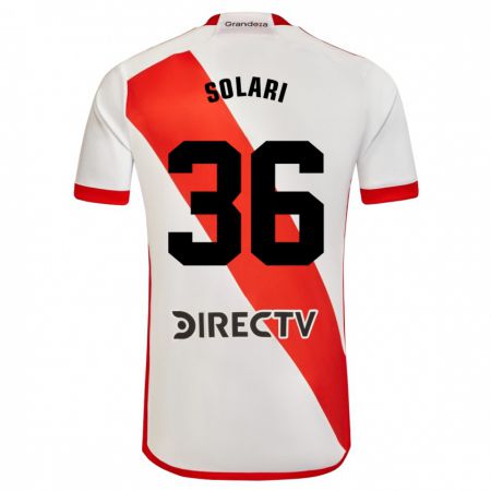 Kandiny Herren Pablo Solari #36 Weiß Rot Heimtrikot Trikot 2023/24 T-Shirt