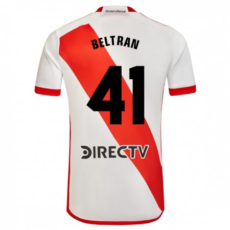Kandiny Herren Santiago Beltrán #41 Weiß Rot Heimtrikot Trikot 2023/24 T-Shirt