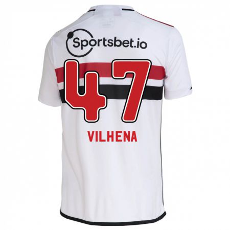 Kandiny Herren Pedro Vilhena #47 Weiß Heimtrikot Trikot 2023/24 T-Shirt