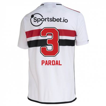Kandiny Herren Pardal #3 Weiß Heimtrikot Trikot 2023/24 T-Shirt