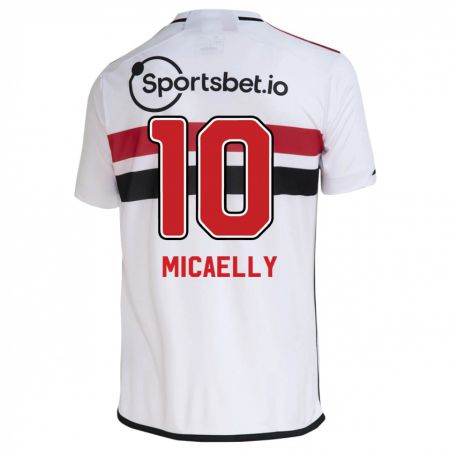 Kandiny Herren Micaelly #10 Weiß Heimtrikot Trikot 2023/24 T-Shirt