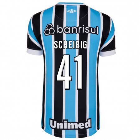 Kandiny Herren Felipe Scheibig #41 Blau Heimtrikot Trikot 2023/24 T-Shirt