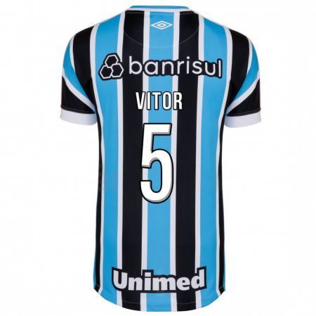 Kandiny Herren João Vitor #5 Blau Heimtrikot Trikot 2023/24 T-Shirt