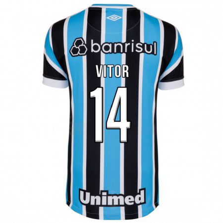 Kandiny Herren João Vitor #14 Blau Heimtrikot Trikot 2023/24 T-Shirt