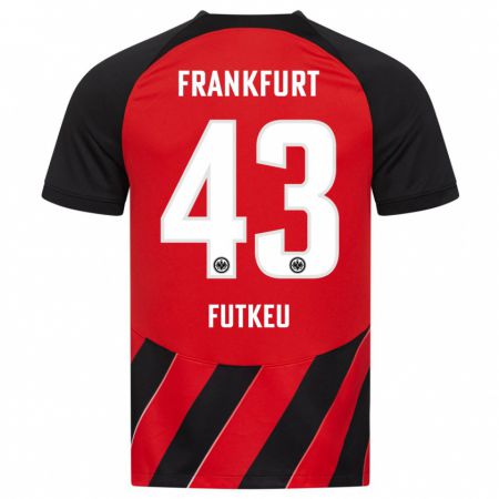Kandiny Herren Noel Futkeu #43 Rot Schwarz Heimtrikot Trikot 2023/24 T-Shirt