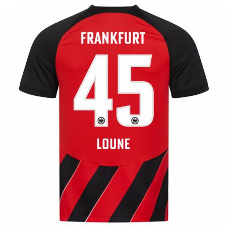 Kandiny Herren Mehdi Loune #45 Rot Schwarz Heimtrikot Trikot 2023/24 T-Shirt