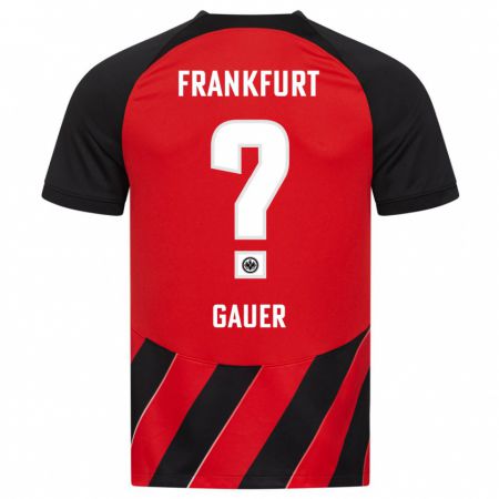 Kandiny Herren Luke Gauer #0 Rot Schwarz Heimtrikot Trikot 2023/24 T-Shirt