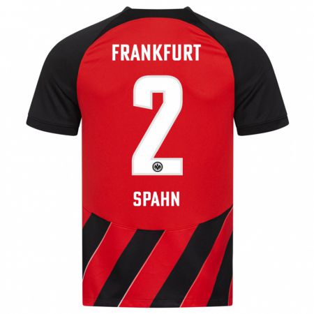 Kandiny Herren Maurice Spahn #2 Rot Schwarz Heimtrikot Trikot 2023/24 T-Shirt