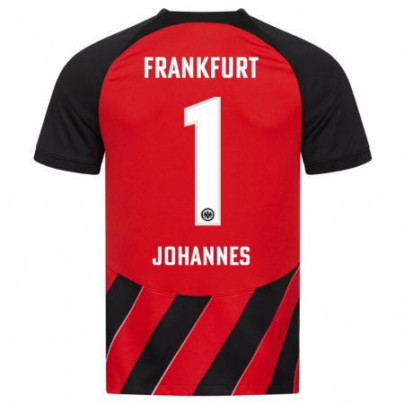 Kandiny Herren Stina Johannes #1 Rot Schwarz Heimtrikot Trikot 2023/24 T-Shirt