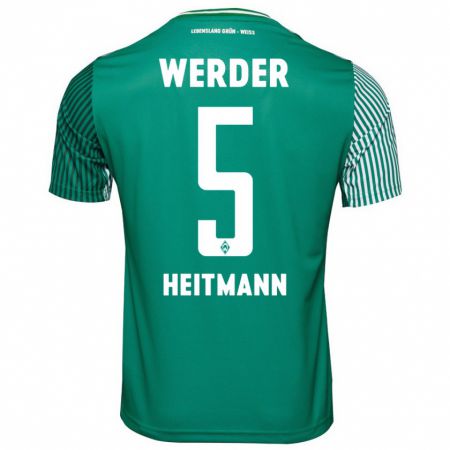 Kandiny Herren Mats Heitmann #5 Grün Heimtrikot Trikot 2023/24 T-Shirt