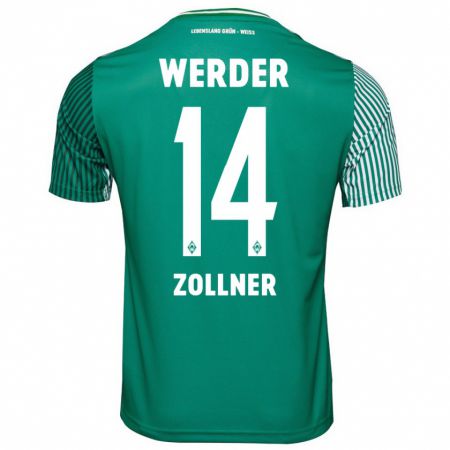 Kandiny Herren Adrian Zollner #14 Grün Heimtrikot Trikot 2023/24 T-Shirt