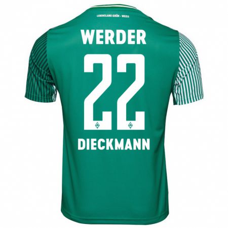 Kandiny Herren Rieke Dieckmann #22 Grün Heimtrikot Trikot 2023/24 T-Shirt