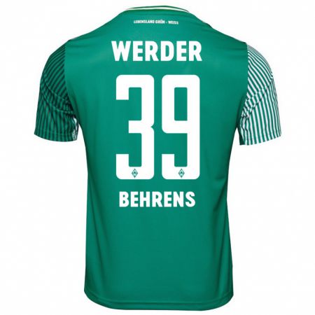 Kandiny Herren Jette Behrens #39 Grün Heimtrikot Trikot 2023/24 T-Shirt