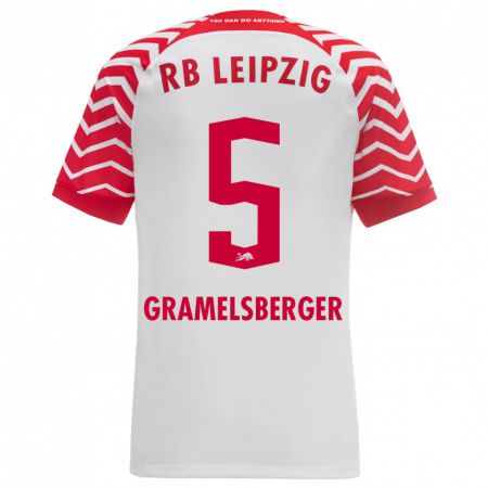 Kandiny Herren Lennert Gramelsberger #5 Weiß Heimtrikot Trikot 2023/24 T-Shirt