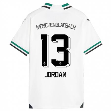 Kandiny Herren Jordan #13 Weiß Grün Heimtrikot Trikot 2023/24 T-Shirt
