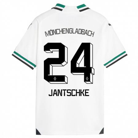 Kandiny Herren Tony Jantschke #24 Weiß Grün Heimtrikot Trikot 2023/24 T-Shirt