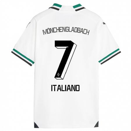 Kandiny Herren Jacob Italiano #7 Weiß Grün Heimtrikot Trikot 2023/24 T-Shirt
