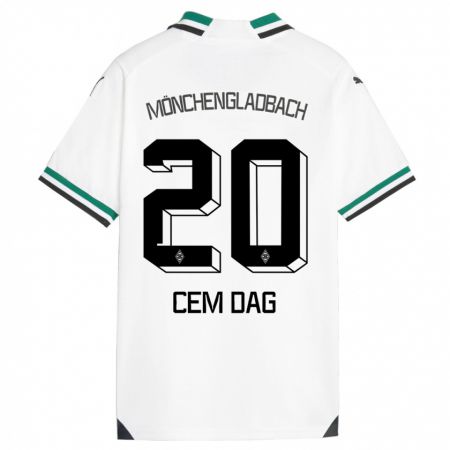 Kandiny Herren Cem Dag #20 Weiß Grün Heimtrikot Trikot 2023/24 T-Shirt