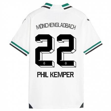Kandiny Herren Phil Kemper #22 Weiß Grün Heimtrikot Trikot 2023/24 T-Shirt