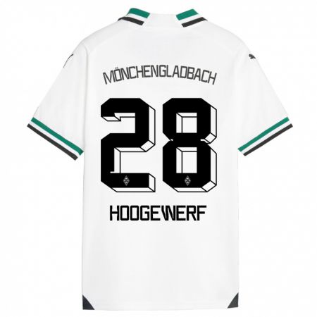 Kandiny Herren Dillon Hoogewerf #28 Weiß Grün Heimtrikot Trikot 2023/24 T-Shirt