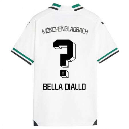Kandiny Herren Oumar Bella Diallo #0 Weiß Grün Heimtrikot Trikot 2023/24 T-Shirt