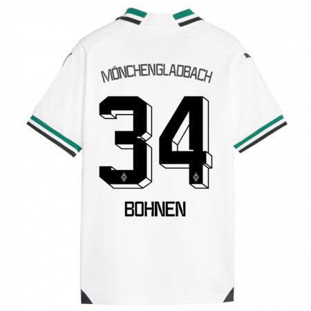 Kandiny Herren Bohnen #34 Weiß Grün Heimtrikot Trikot 2023/24 T-Shirt