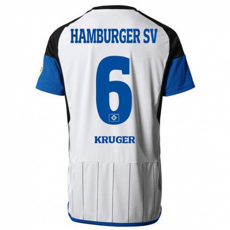 Kandiny Herren Artur Krüger #6 Weiß Heimtrikot Trikot 2023/24 T-Shirt
