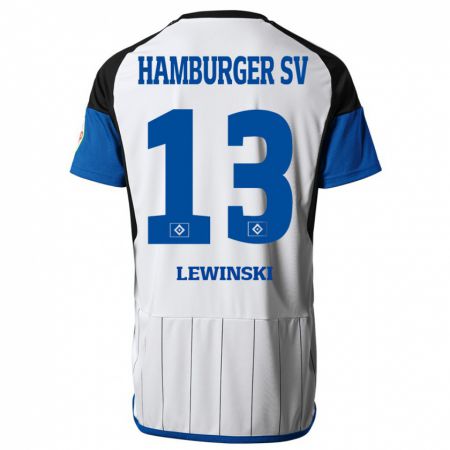 Kandiny Herren Fyn-Luca Lewinski #13 Weiß Heimtrikot Trikot 2023/24 T-Shirt