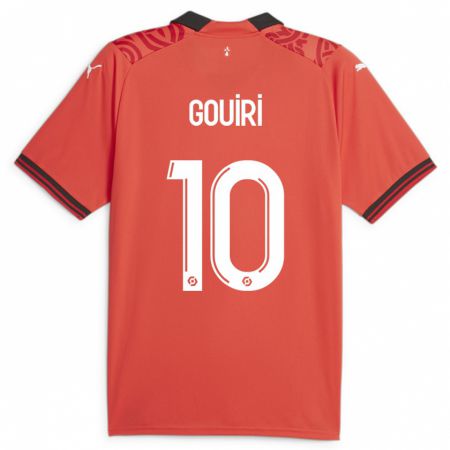 Kandiny Herren Amine Gouiri #10 Rot Heimtrikot Trikot 2023/24 T-Shirt