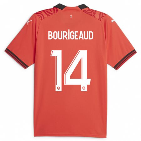 Kandiny Herren Benjamin Bourigeaud #14 Rot Heimtrikot Trikot 2023/24 T-Shirt