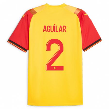 Kandiny Herren Ruben Aguilar #2 Gelb Heimtrikot Trikot 2023/24 T-Shirt