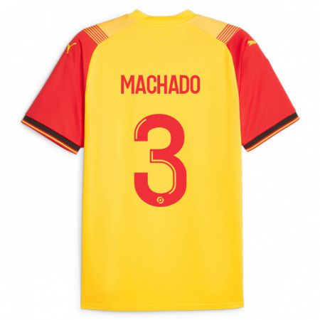Kandiny Herren Deiver Machado #3 Gelb Heimtrikot Trikot 2023/24 T-Shirt