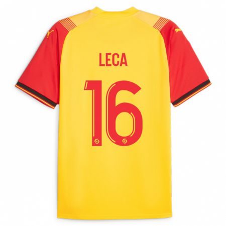 Kandiny Herren Jean-Louis Leca #16 Gelb Heimtrikot Trikot 2023/24 T-Shirt