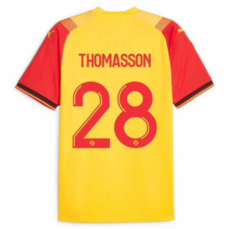 Kandiny Herren Adrien Thomasson #28 Gelb Heimtrikot Trikot 2023/24 T-Shirt