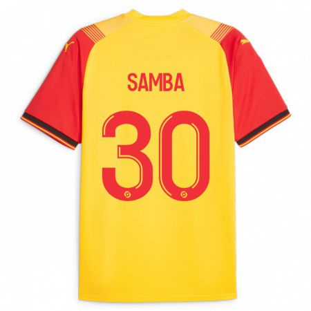 Kandiny Herren Brice Samba #30 Gelb Heimtrikot Trikot 2023/24 T-Shirt