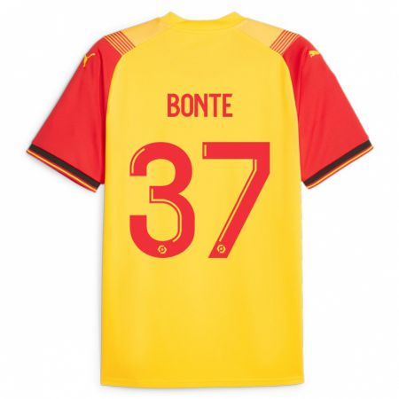 Kandiny Herren Nolan Bonte #37 Gelb Heimtrikot Trikot 2023/24 T-Shirt